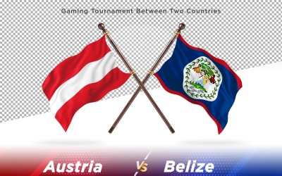 Österrike kontra Belize två flaggor