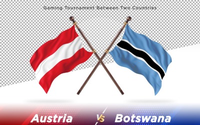 Österrike kontra Botswana två flaggor
