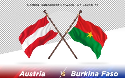 Österrike kontra Burkina Faso Två flaggor