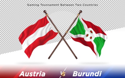 Österrike kontra Burundi två flaggor