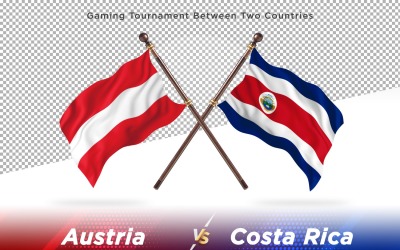 Rakousko versus Kostarika dvě vlajky