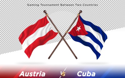 Rakousko versus Kuba dvě vlajky