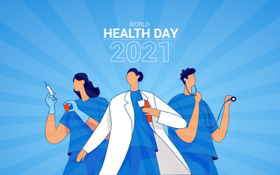 Vetor de conceito de ilustração do Dia Mundial da Saúde