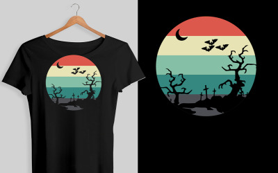 Vintage Halloween Jungle Tshirt Design