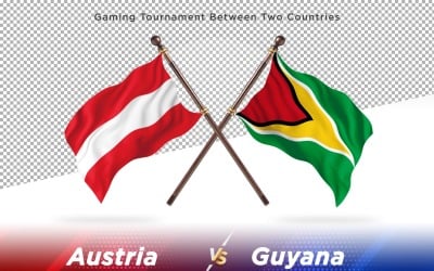 Austria versus Guyana Two Flags