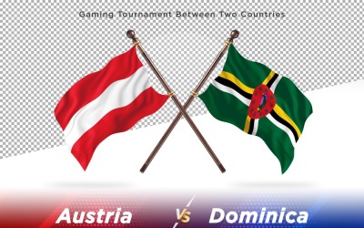 Autriche contre Dominique deux drapeaux