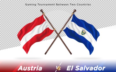 Autriche contre el Salvador deux drapeaux