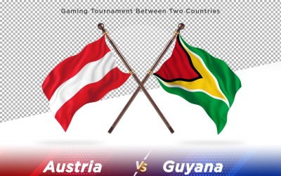 Autriche contre Guyane deux drapeaux