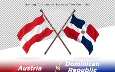Autriche contre République dominicaine deux drapeaux