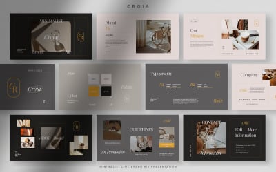 Croía - Gray Sand Minimalist Line Brand Kit Presentation