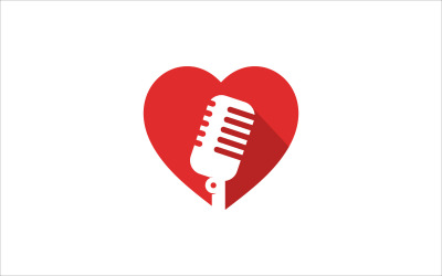 Liefde zingen vector sjabloon