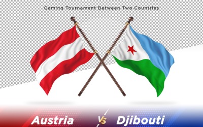 Österrike kontra Djibouti två flaggor