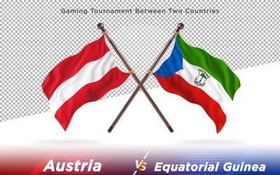 Österrike kontra ekvatorialguinea Två flaggor