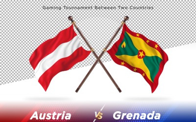 Österrike kontra Grenada Två flaggor