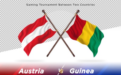 Österrike kontra guinea Två flaggor