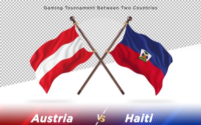 Österrike kontra Haiti två flaggor