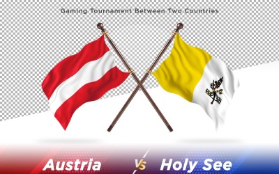 Österrike kontra heliga se två flaggor