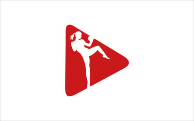 Plantilla de vector de kick boxing