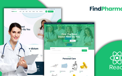 Plantilla web para sitio web Find-Pharmacy React Js