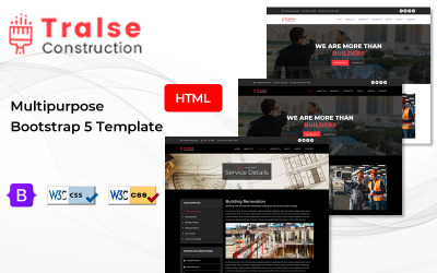 Tralse - HTML5-sjabloon voor responsieve constructie
