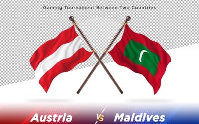 Austria contra dos banderas de Maldivas