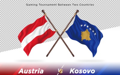 Áustria contra Kosovo Two Flags