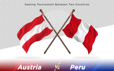 Austria contro Perù Two Flags