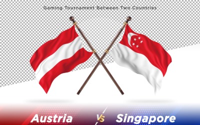 Austria kontra Singapur Dwie flagi
