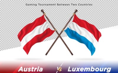 Austria versus Luxembourg Two Flags