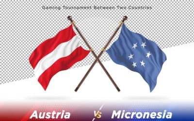 Autriche contre Micronésie deux drapeaux