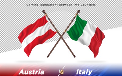 Oostenrijk versus Ierland Two Flags