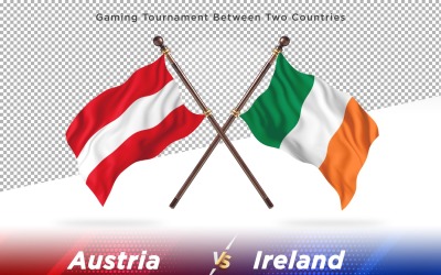 Oostenrijk versus Irak Two Flags