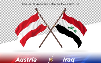 Österreich gegen Iran Zwei Flaggen