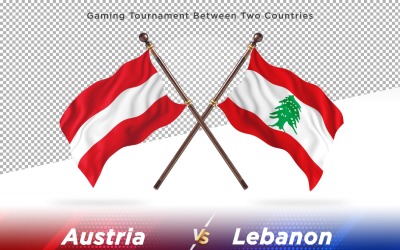 Österreich gegen Libanon Two Flags