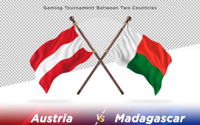 Österreich gegen Madagaskar Two Flags