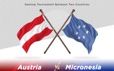 Österreich gegen Mikronesien Two Flags