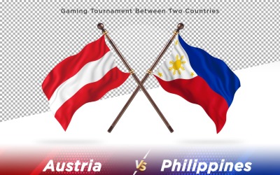 Österreich gegen Philippinen Zwei Flaggen