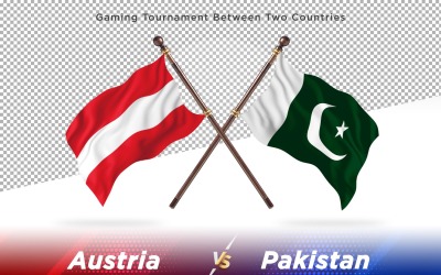 Österrike kontra Pakistan Two Flags