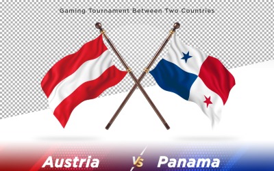 Österrike kontra panama Två flaggor