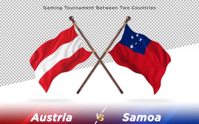 Österrike kontra Samoa Två flaggor