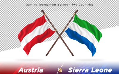 Österrike kontra Sierra Leone Two Flags