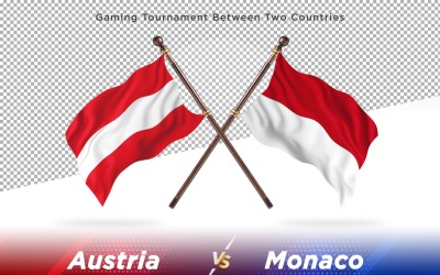 Österrike mot Monaco Two Flags