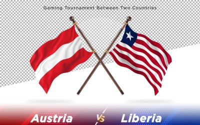 Rakousko versus Libérie dvě vlajky