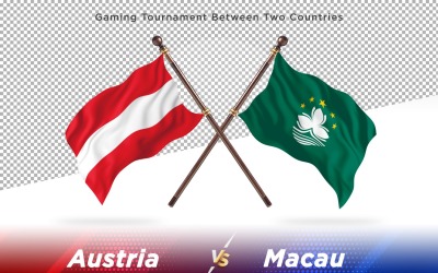 Rakousko versus Macao dvě vlajky