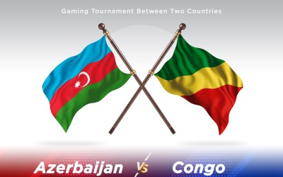 Aserbaidschan gegen Kongo mit zwei Flaggen