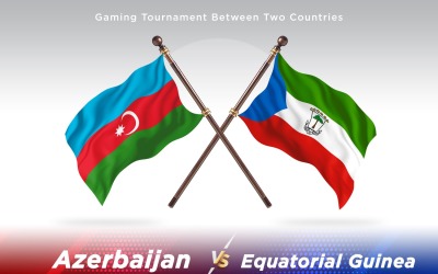 Aserbaidschan versus Äquatorialguinea Two Flags