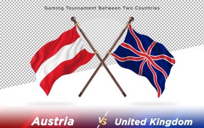 Austria versus United kingdom Two Flags