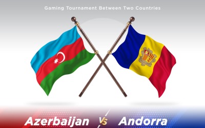 Azerbaijan versus Andorra Two Flags