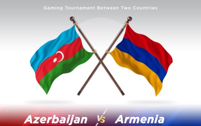 Azerbaijan versus Armenia Two Flags