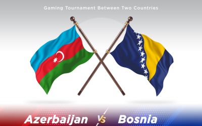 Azerbaijan versus Bosnia and Herzegovina Two Flags